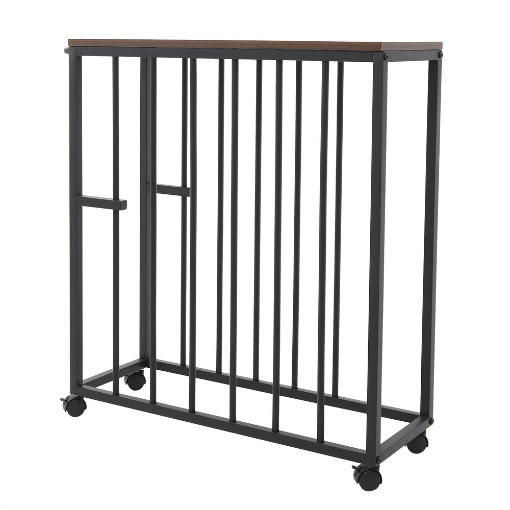 Black Painting Drying Rack Art Storage Rack Display Stand w/ 4 Universal Wheels