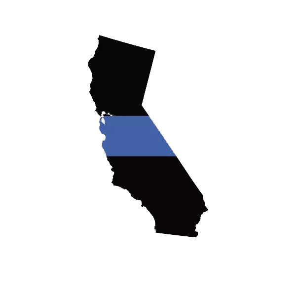 California State Shaped The Thin Blue Line Sticker Decal