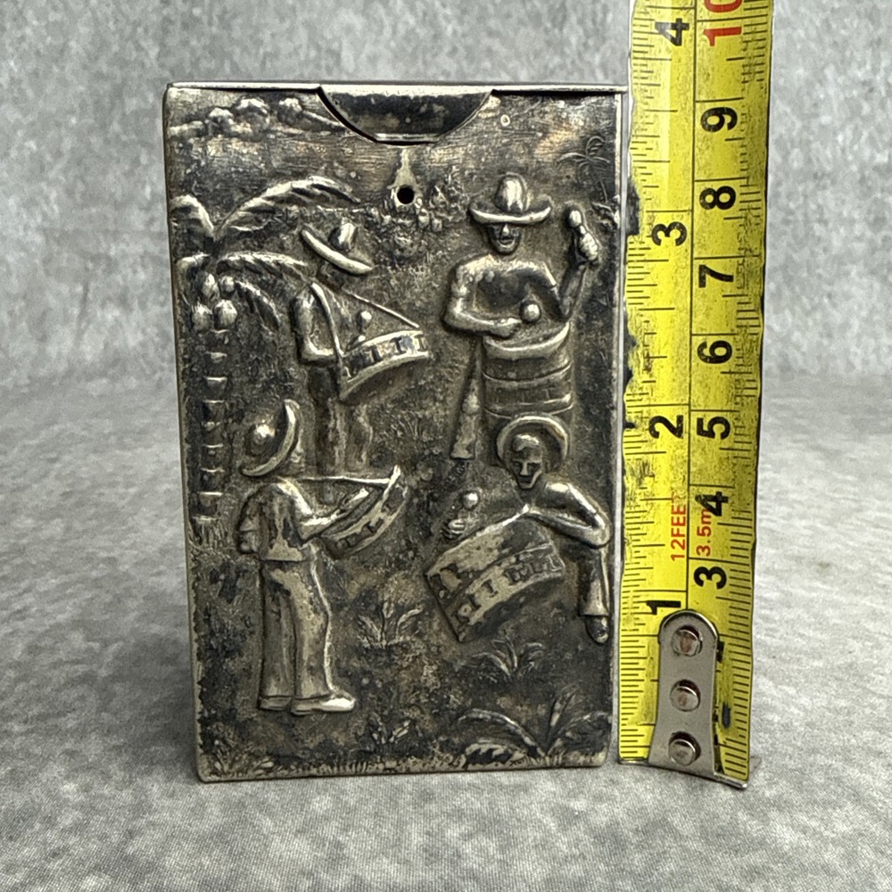 1950's Hans Jensen Cigarette Case Silver Plated Slip Case Denmark