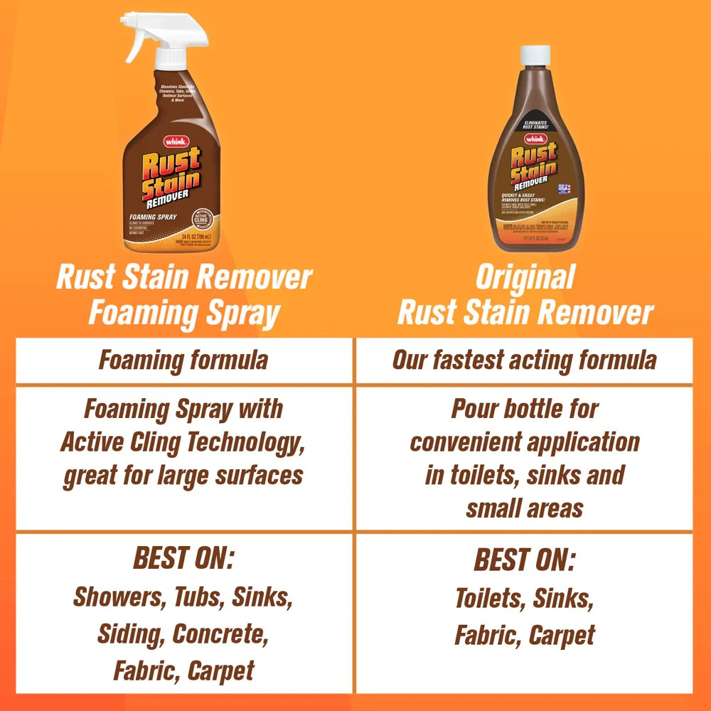 Whink 349944 Foaming Rust Stain Remover, 24 Oz