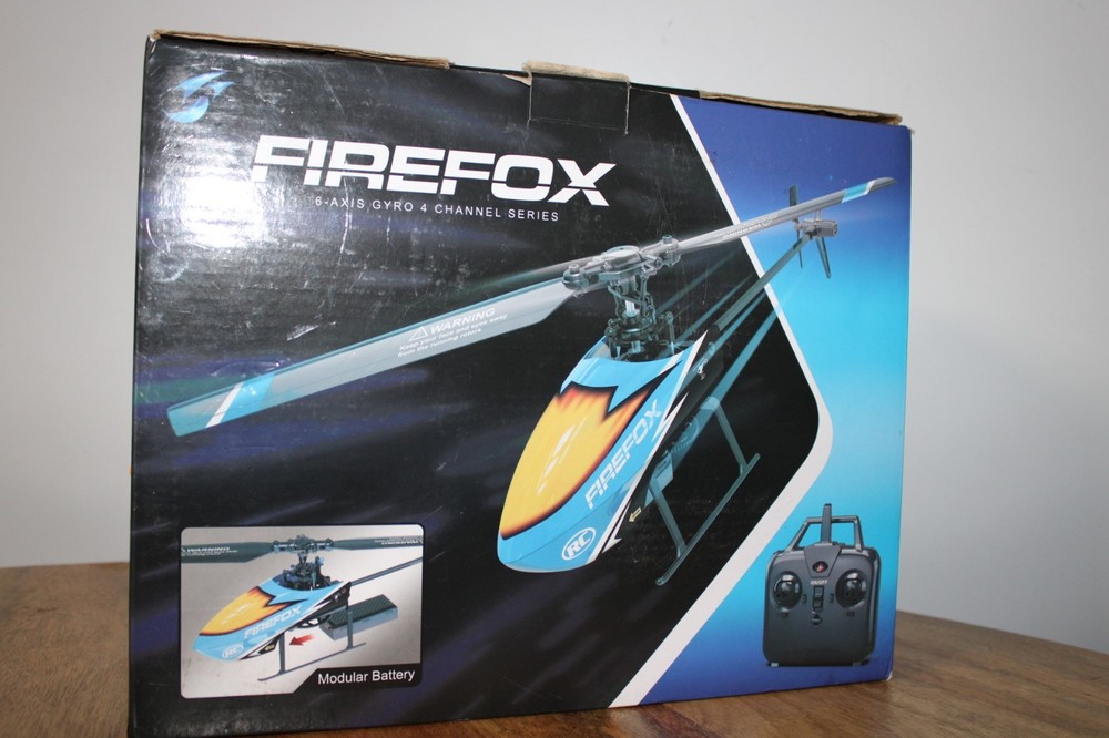 FIREFOX 4-Channel RC Helicopter with Remote, Modular Battery, 15 Min Flight