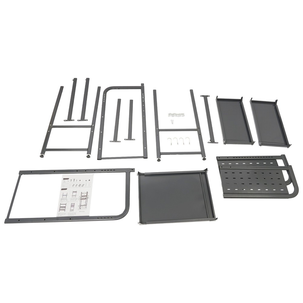 3-Tier Adjustable Laundry Room Shelf - Space-Saving Over Toilet Storage Rack