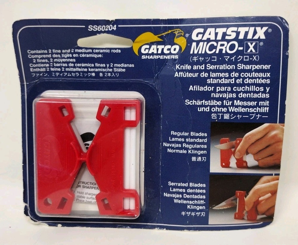 Gatco Sharpener Gatsix Micro Knife and Serration Sharpener New Red