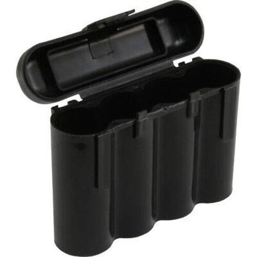 2 Black Plastic AA AAA Battery Holder Box Storage Cases