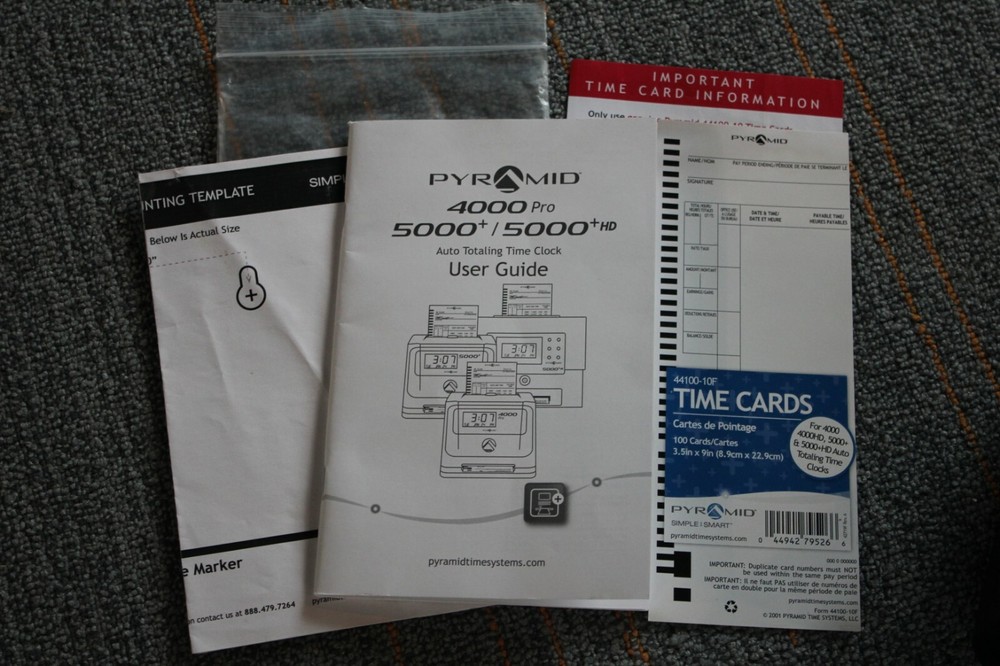Pyramid 5000+ Series Auto Totaling Time Clock