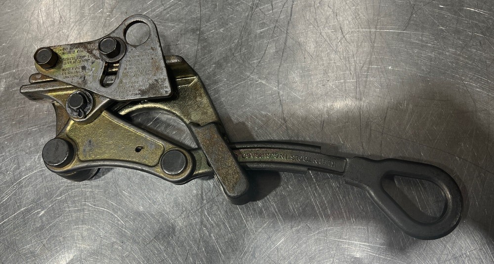Vintage Klein Tools Grip Cable Wire Puller Cat 1685-31 / 7500LBS  Used Surplus.