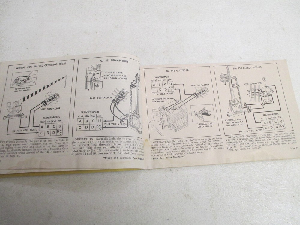 "Lionel Trains instructions for assembling & operating" Booklet from 1952.