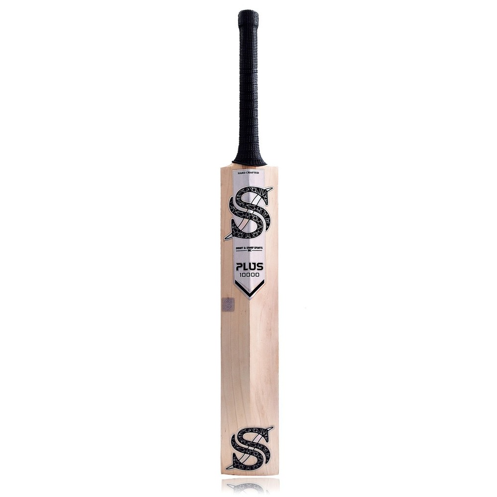 Smart & Sharp Plus 10,000 Cricket Bat, English Willow, Full Size, Black Handle w