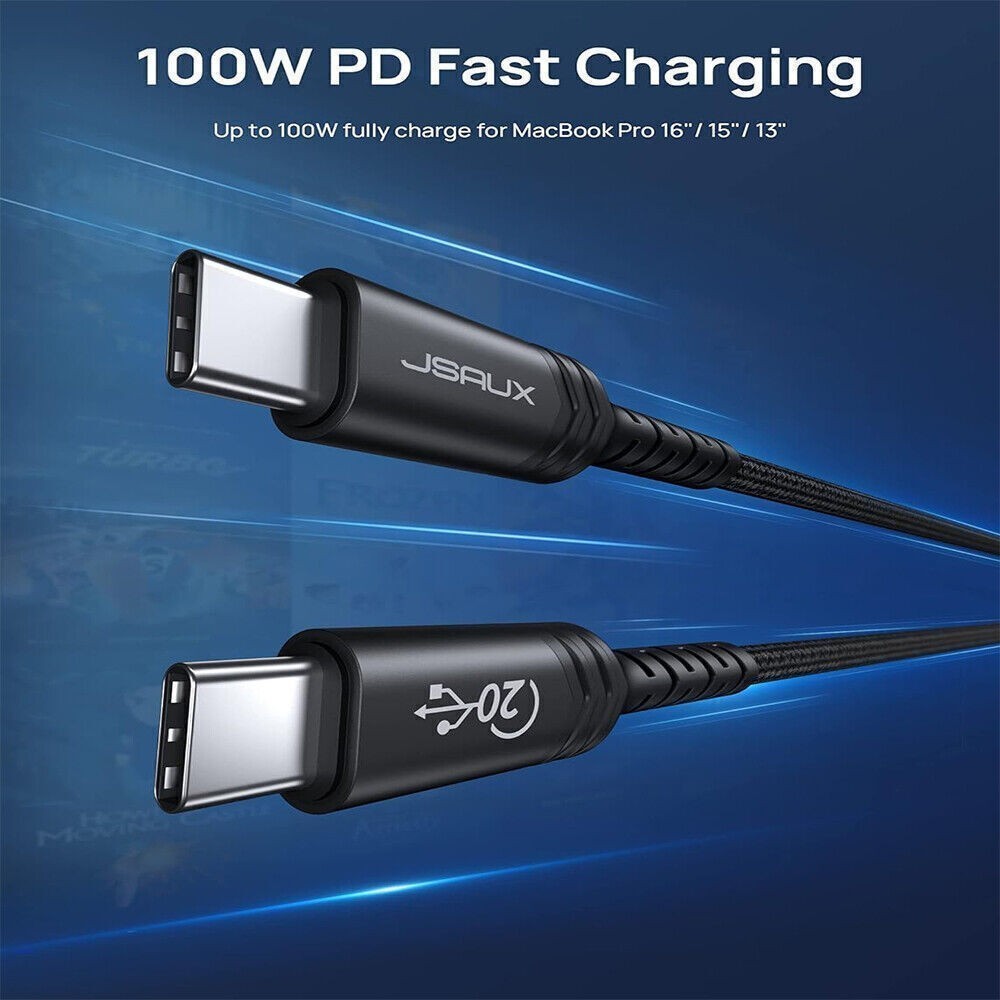 2x USB3.2 Gen2 USB C 20Gbps Cable Type C 5K 100W Fast Charging For iPhone 17 16