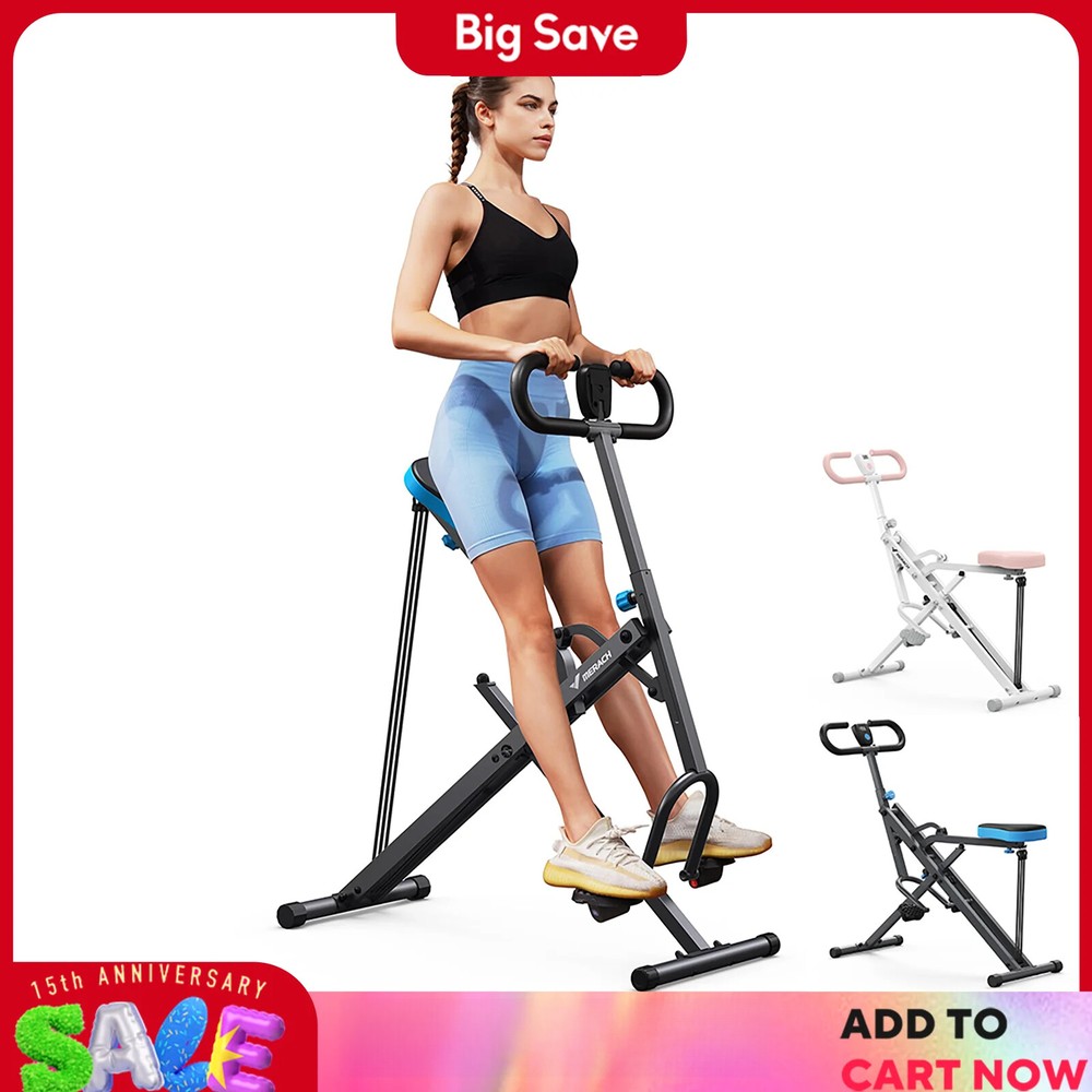 Squat Machine 2in1 Squat Rowing Machine Easy Setup Foldable Glute Glutes Leg Fit