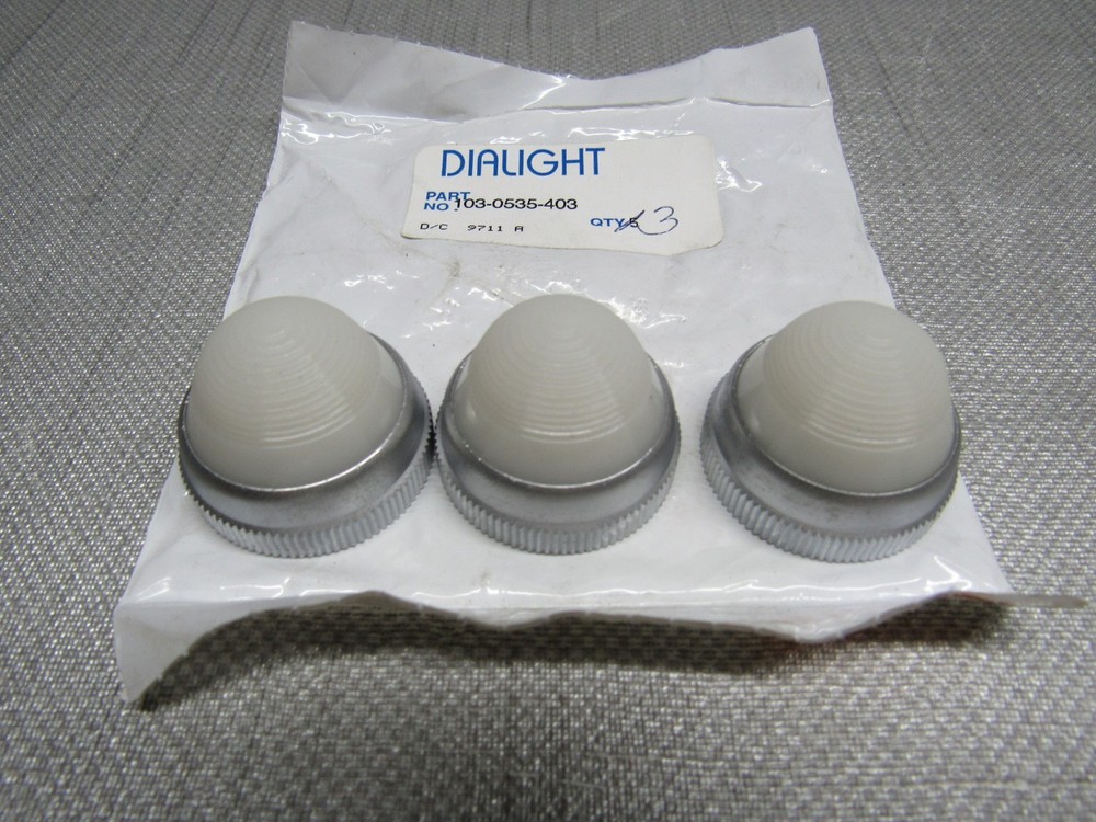 Dialight 103-0535-403 White Lens Pack of 3