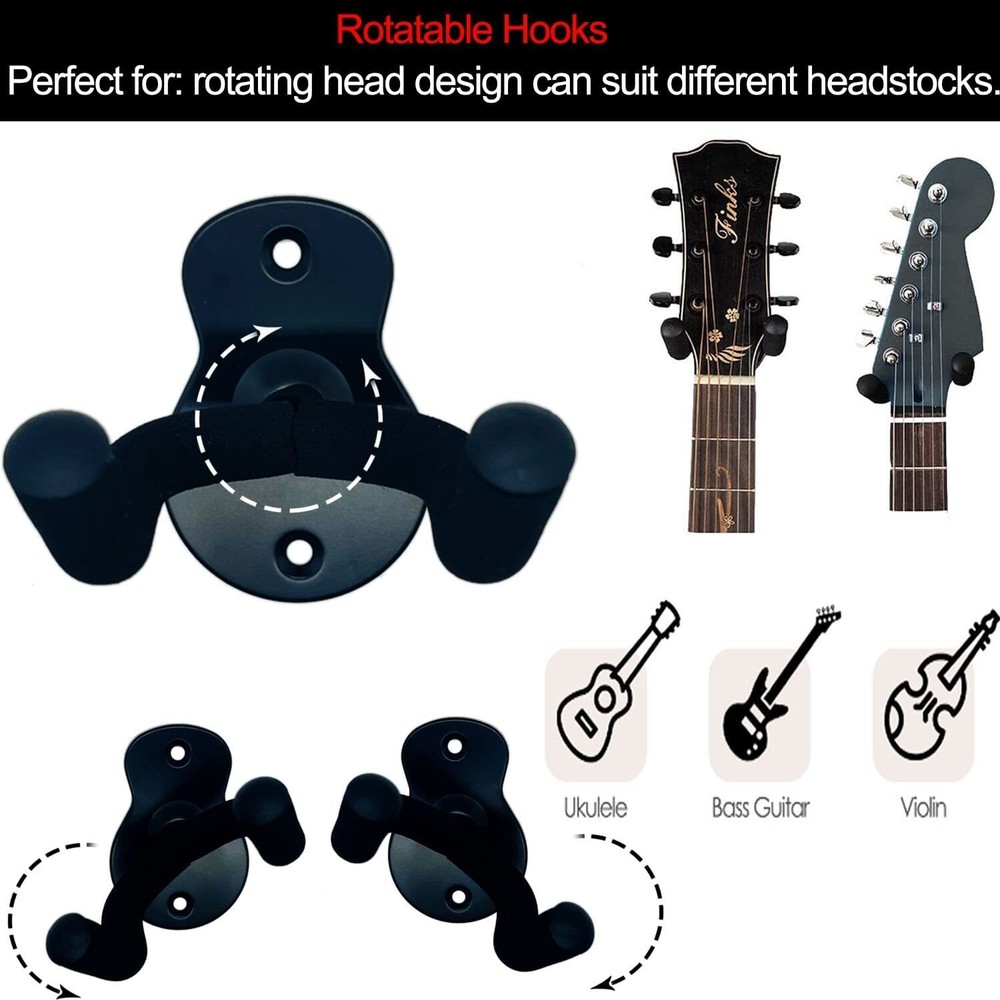 Universal Guitar Wall Mount Hanger Auto Gravity Lock Guitar Holder Wall Hook