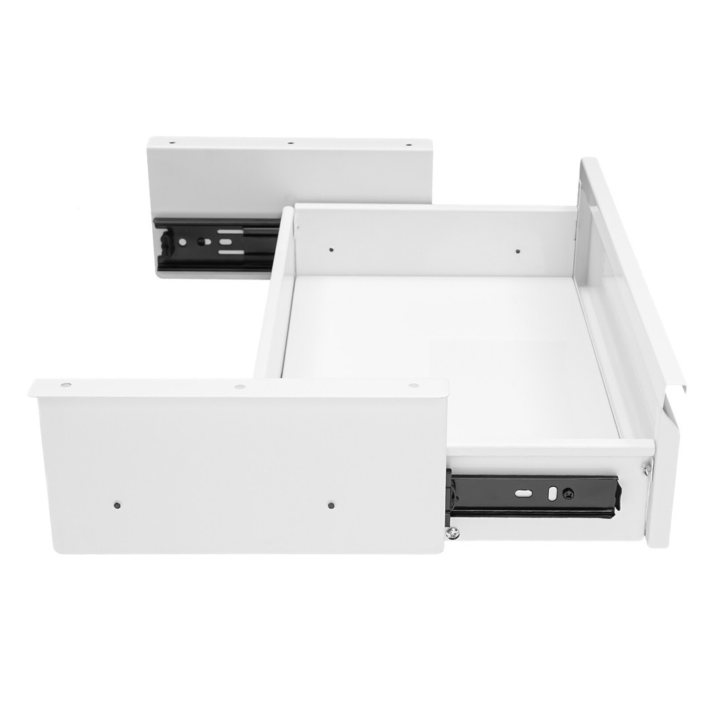 Black Space Saver Sliding Under Desk Storage Drawer Pull-out Drawer Iron US