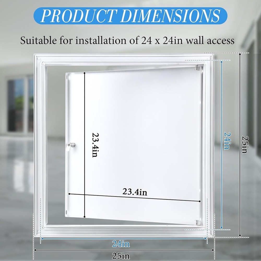 24 x 24 Inch Prism White Access Panel - Ideal for Plumbing & Electrical Needs