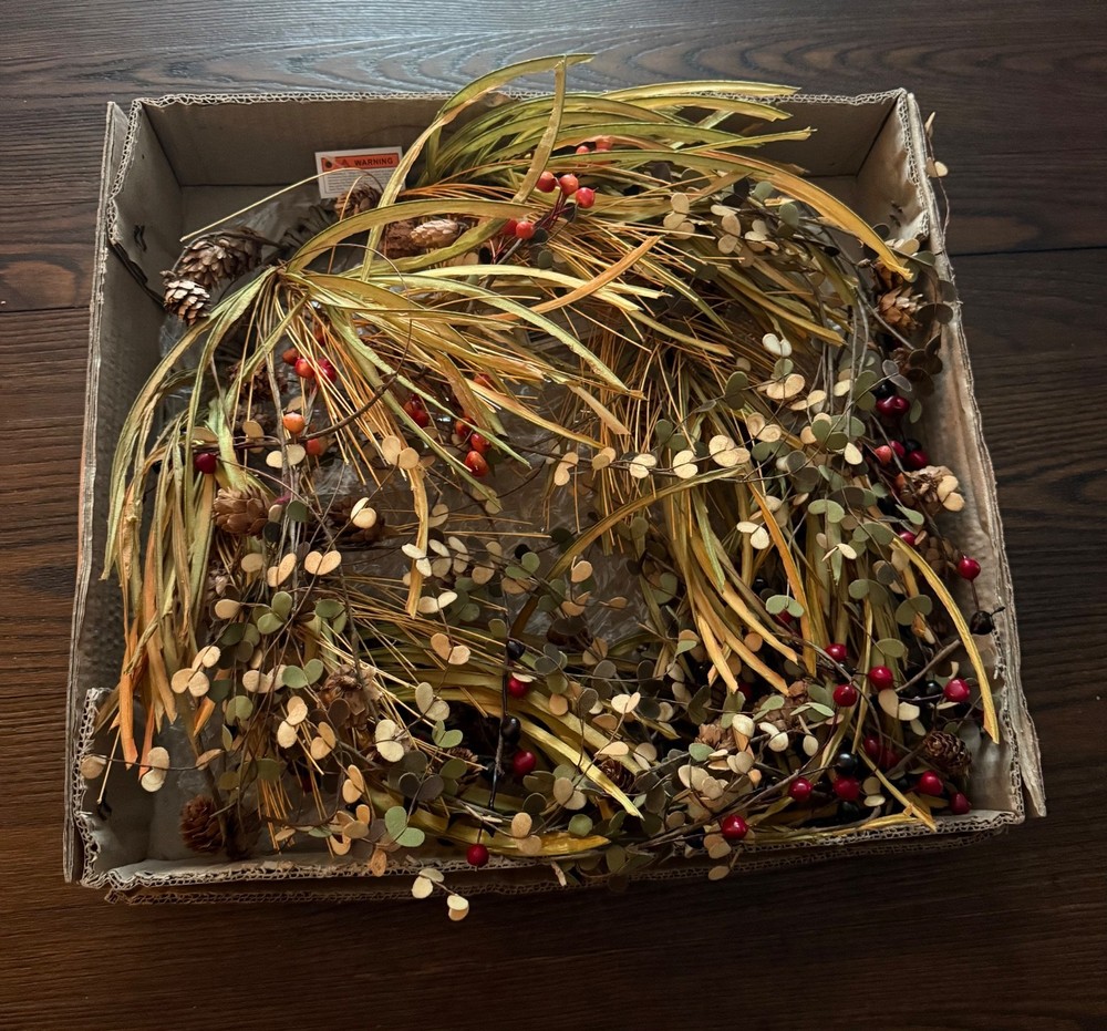 Longaberger baskets Fall wreath swag