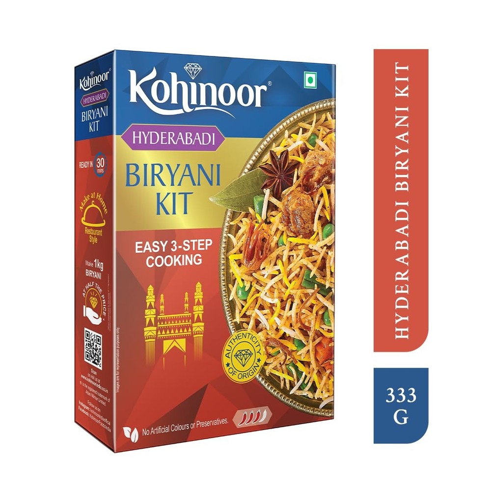 Kohinoor Basmati Biryani Kit Hyderabadi, 333g