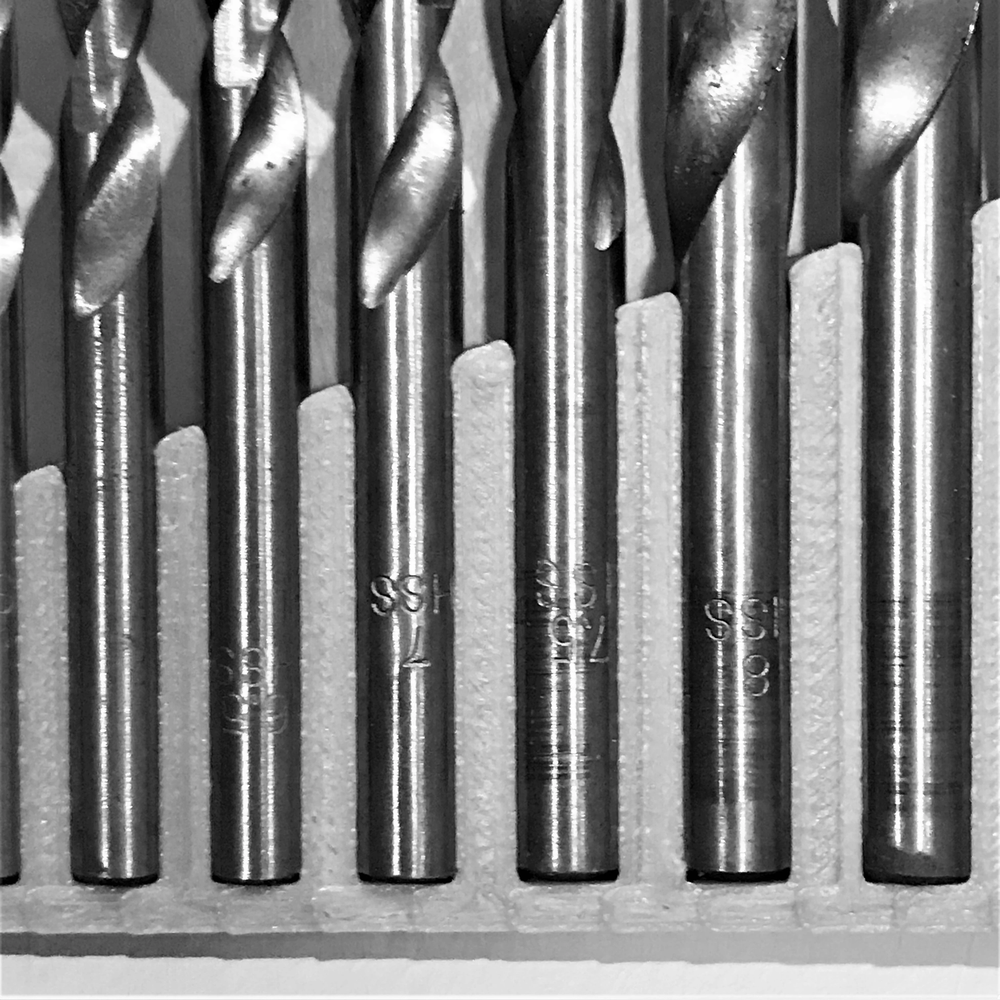Drill Bit Holder Wall Bracket : Grey