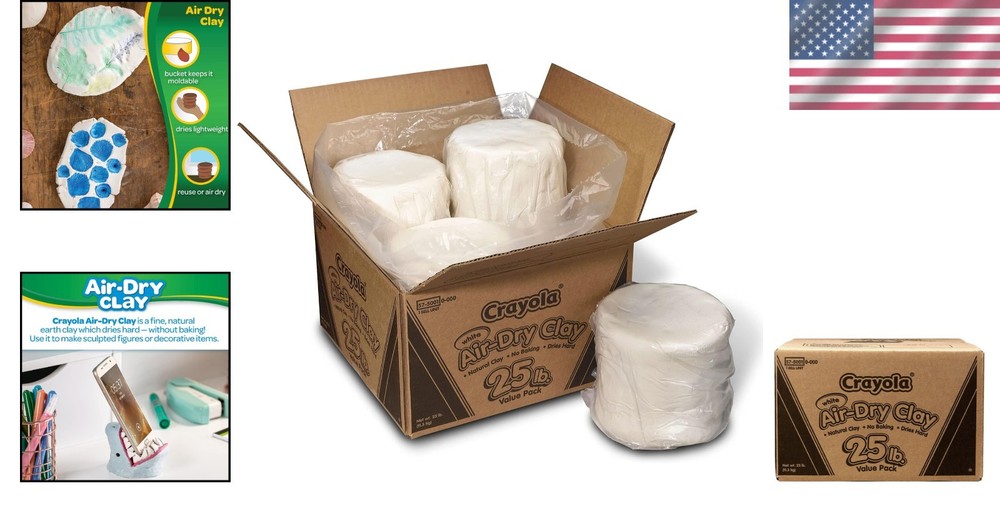 Versatile White Modeling Clay for Kids - 25 lbs for Creative Projects