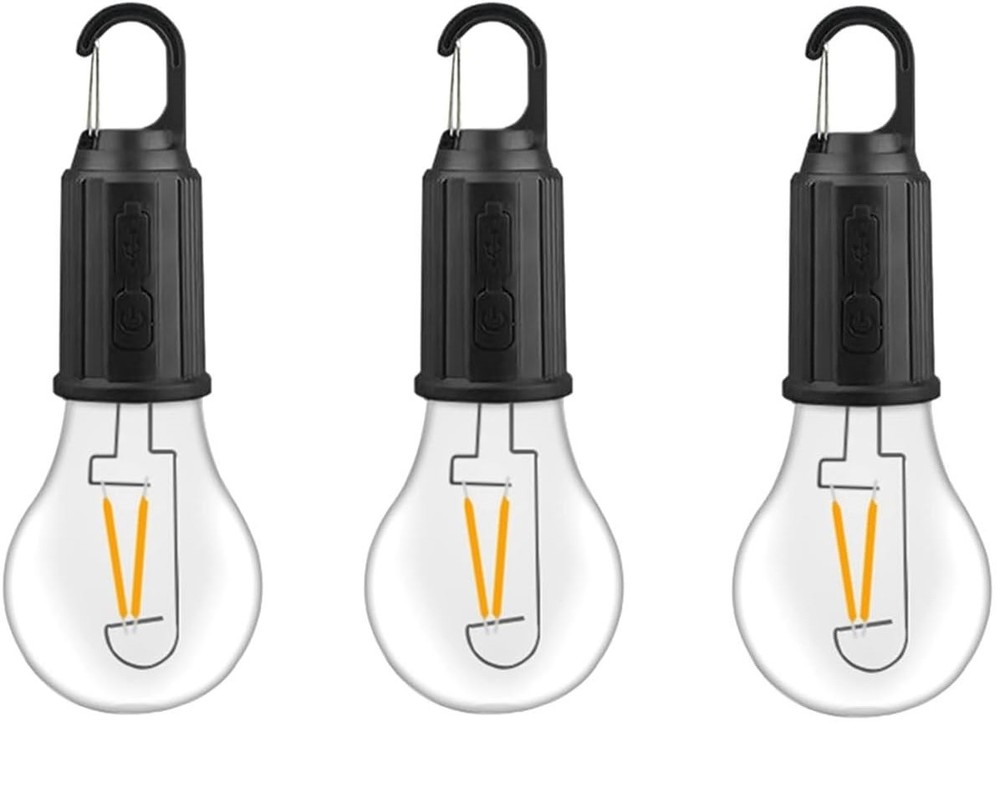 AntDau71® USB Type-C Rechargeable Bulb 3 Camping Modes - 3 Pieces