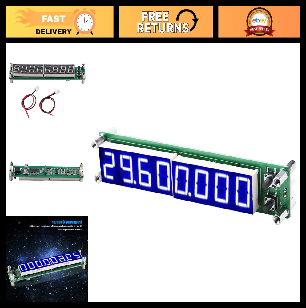 Frequency Counter Meter 0.1-1000MHz RF Signal Tester Module with Backlit Display