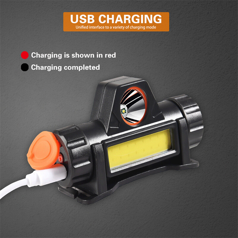 Portable Super bright Headlight Flashlight Torch Light Head Lamp USB charging