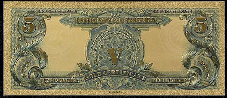 1899 $5 Silver Certificate Indian Chief