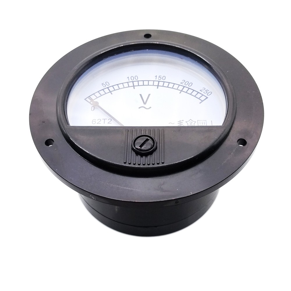 US Stock AC 0 ~ 250V Round Analog Volt Pointer Needle Panel Meter Voltmeter