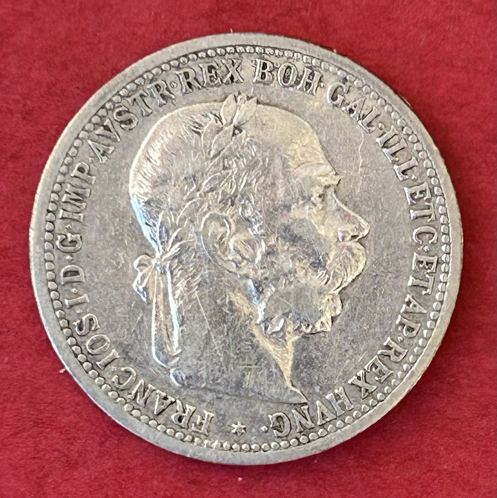 1898 Austria 1 Corona Silver Coin