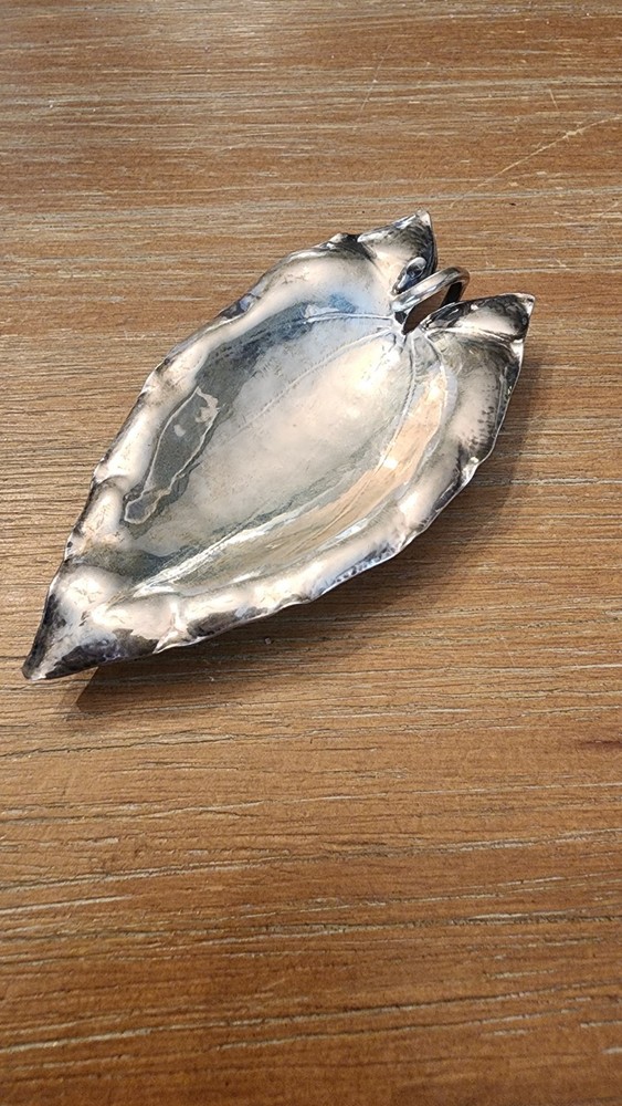Rare PEER SMED Sterling Silver Leaf Footed Dish/Bowl Signed