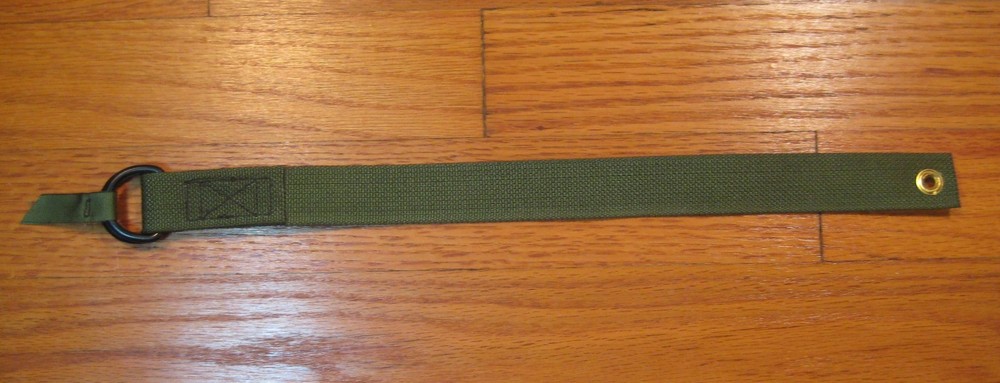Army Green Military Double D Metal Ring Buckle Grommet Tie Down Lashing Strap