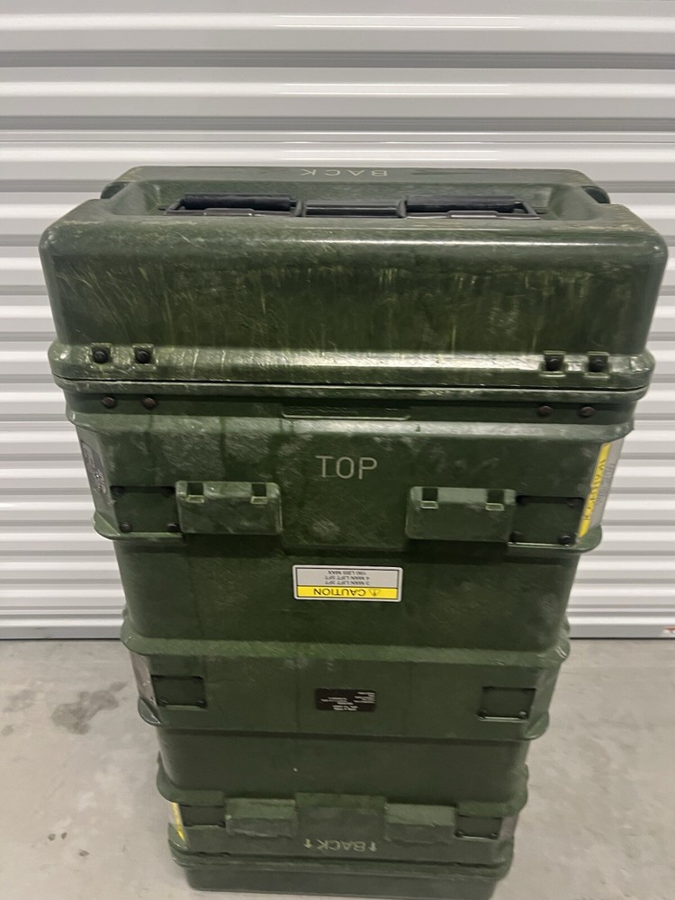 HARDIGG STYLE RACK MOUNT CASE GENERAL DYNAMICS MILITARY ELECTRONICS CRATE 34"-5U