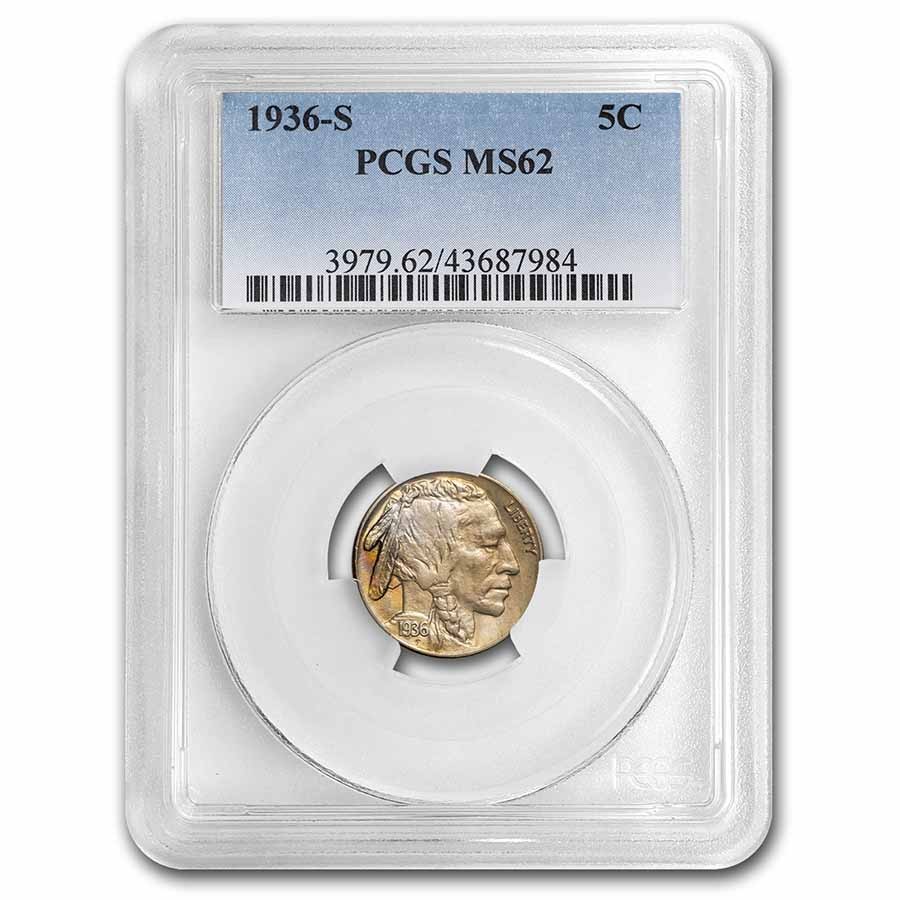 1936-S Buffalo Nickel MS-62 PCGS