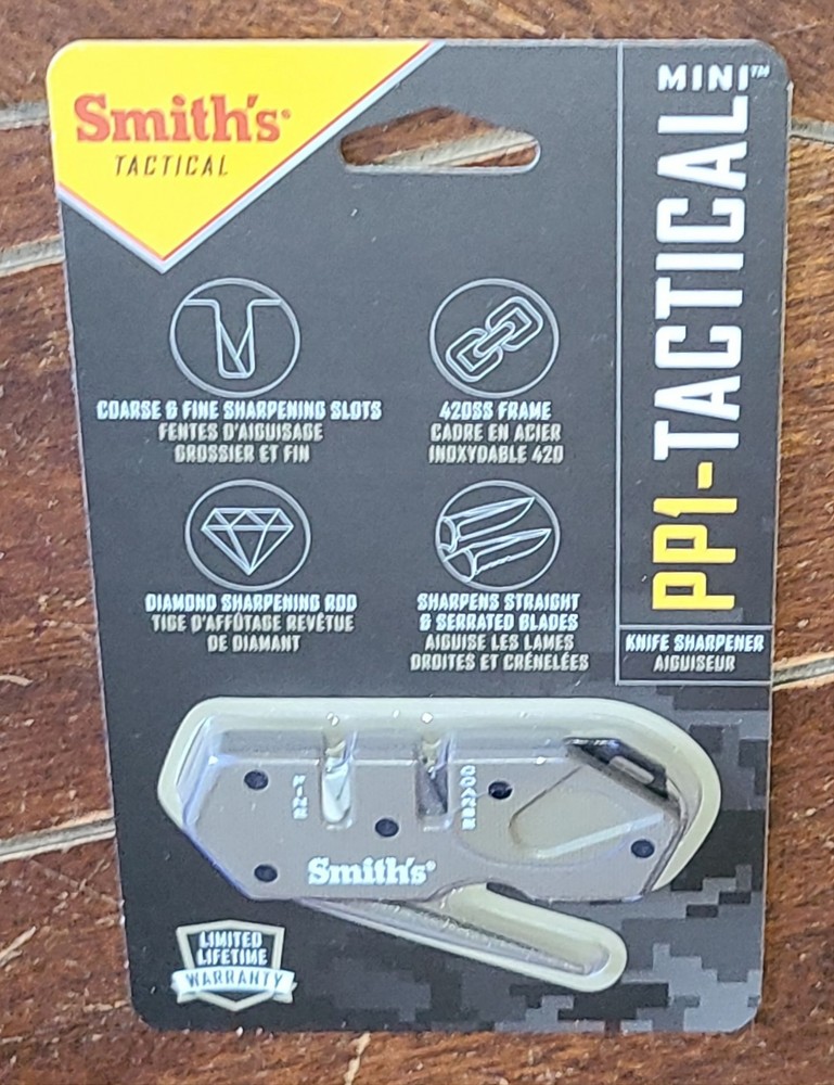SMITH'S Mini PP1-Tactical Knife Sharpener ~ Fine & Coarse~ Sharpener #50983
