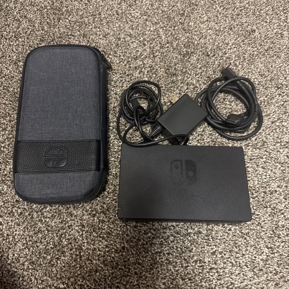 Genuine Nintendo Switch Charging Dock BUNDLE ( HAV-007 ) + Cords & Extra