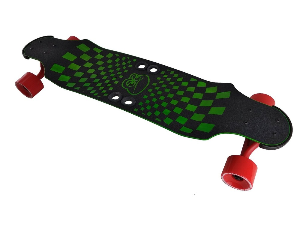 BEERCAN BOARDS 32" GINGER ALE COMPLETE FROG CHECKERBOARD LONGBOARD MADE IN USA