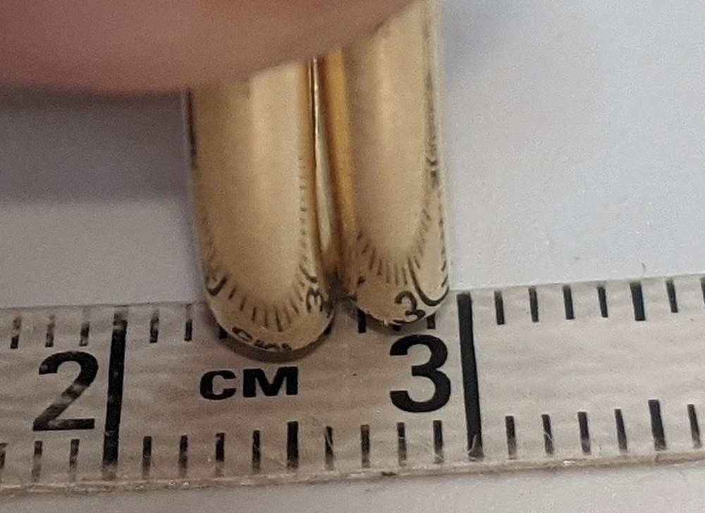 3.2 Grams 14K Solid Yellow Gold Hoop Earrings