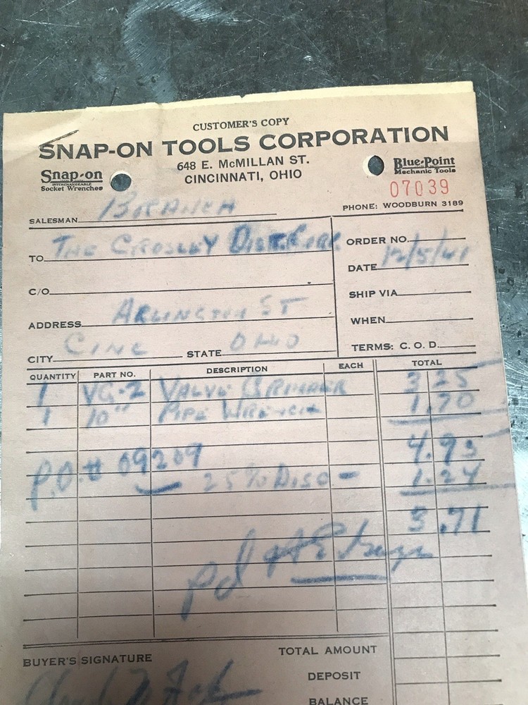 Snap-on 1939 Catalog