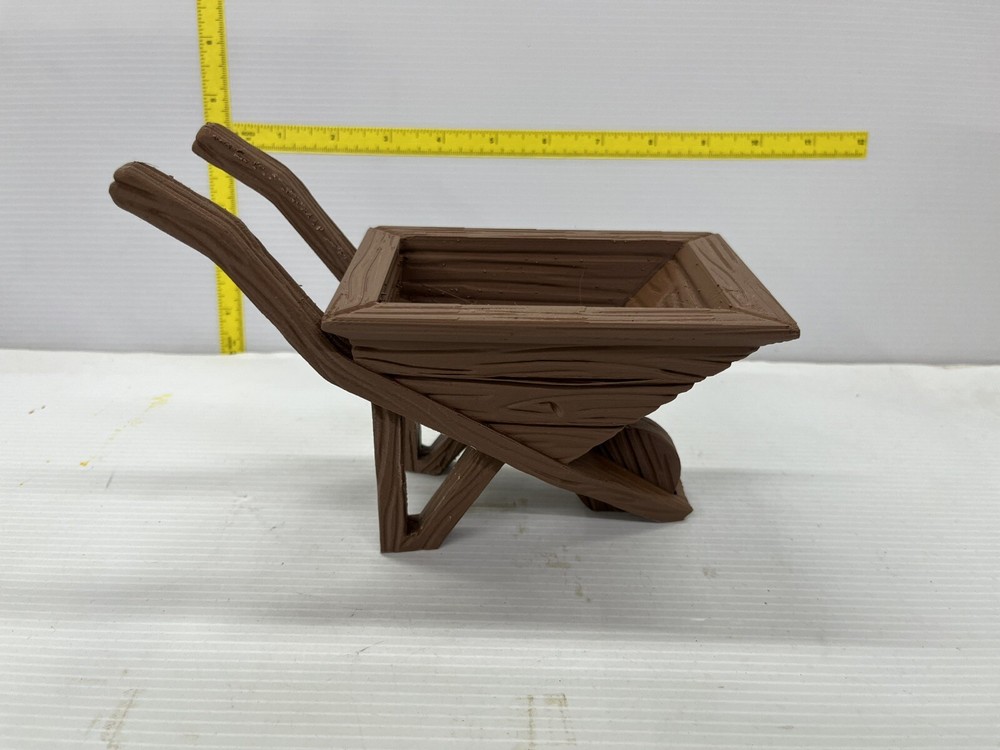 Wheel Barrow planter Brown