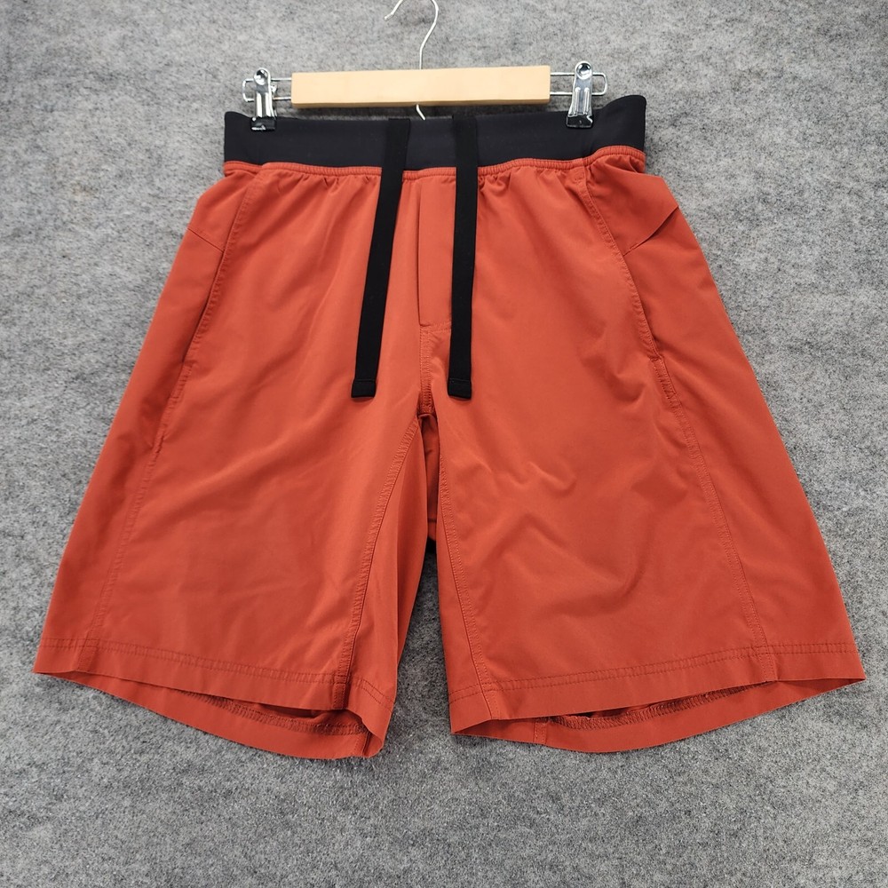 Lululemon Shorts Mens Medium Orange Drawstring Activewear