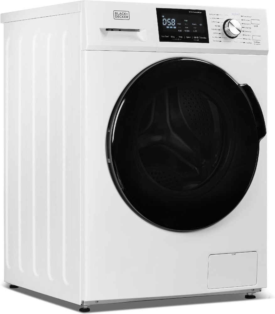 BLACK+DECKER Front Load Washer, 2.7 Cu. Ft. Compact Washing Machine with LED Dis