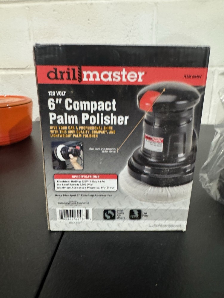 Drill Master 6” Compact Palm Polisher Brand New