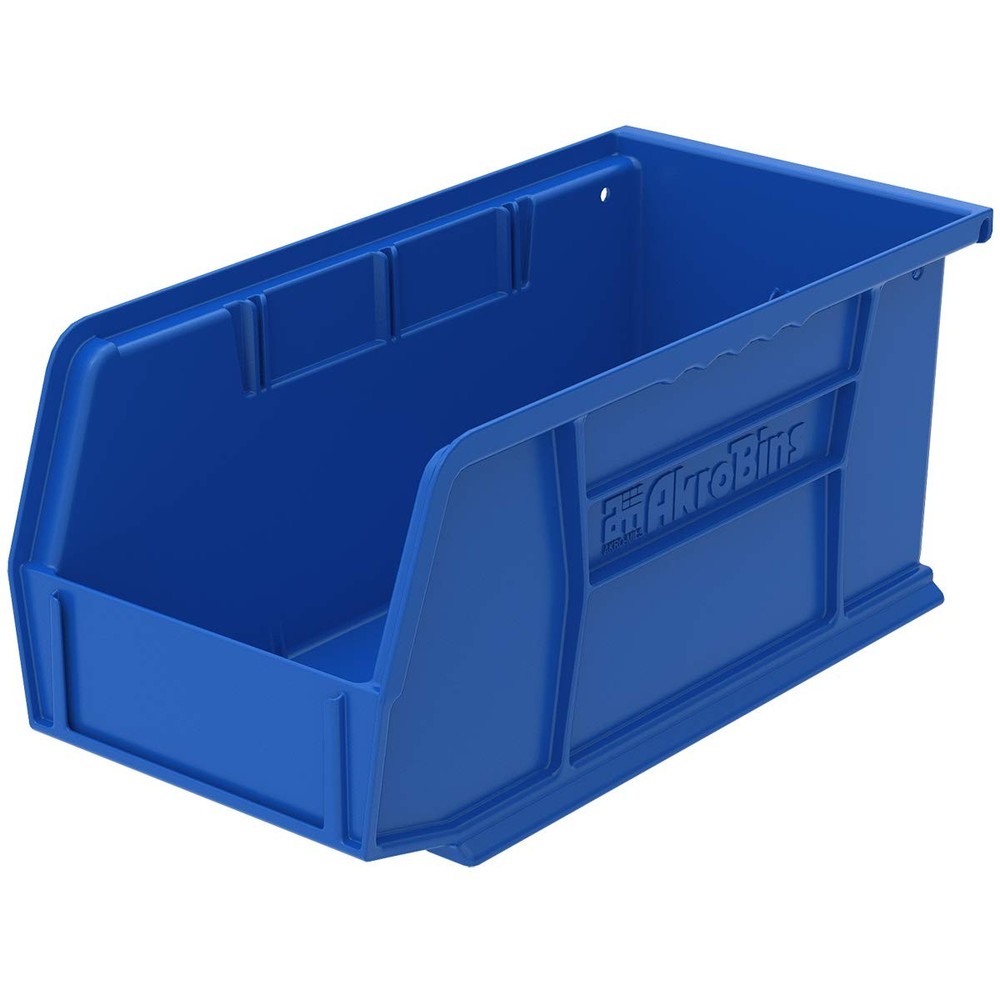 Stackable Plastic Storage Bins for Garage, Pantry, Crafts, 12-Pack, Blue