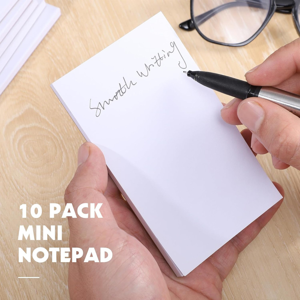 10 Pack Note Pads, 3"X 5" Writing Pads Scratch Pad 50 Sheets per Pad Small Memo