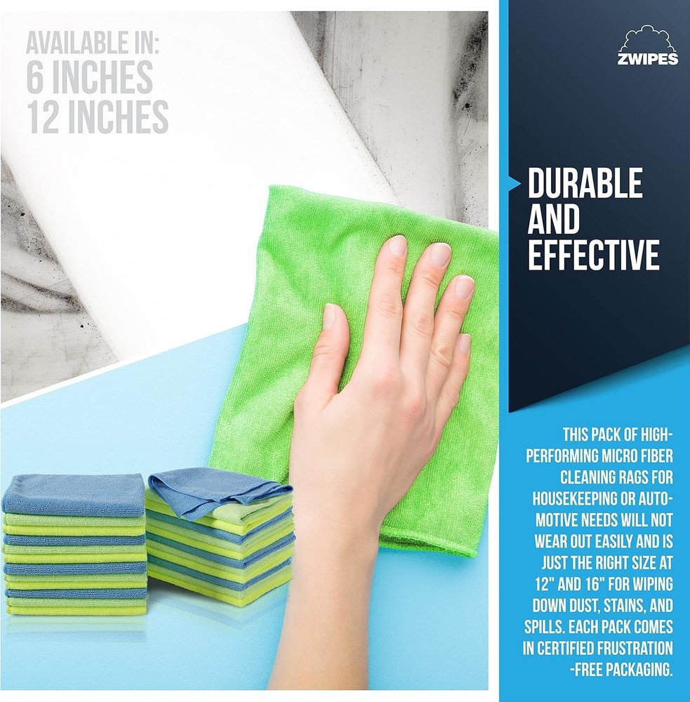 924 Microfiber Cleaning Cloths, 24 Pack