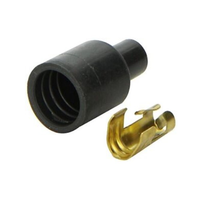 Taylor Cable Black Distributor Boot & Terminal Kit Straight Female Socket 46059