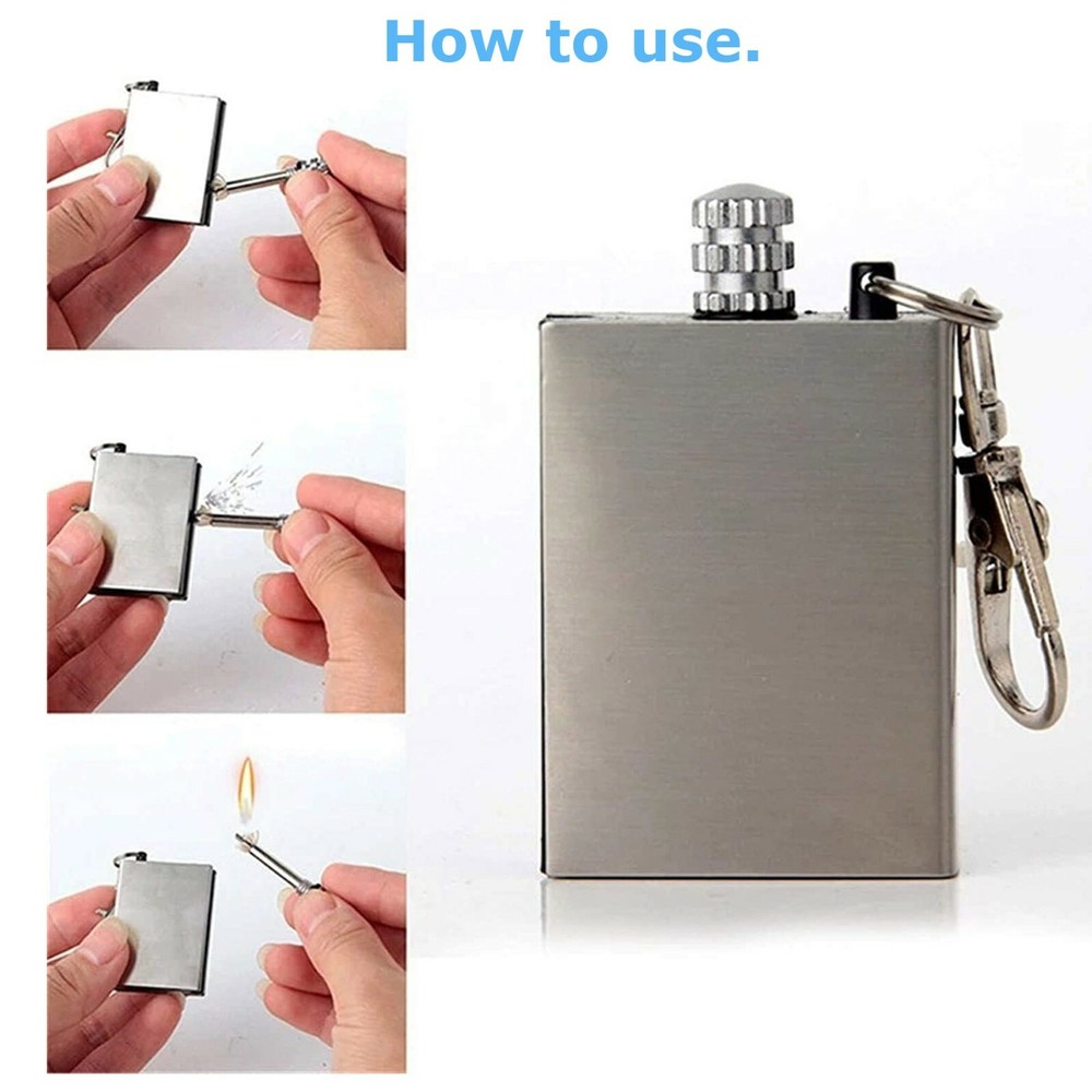 Lighter Flint Magnesium Emergency Fire Starter Camp Survival Refill Waterproof