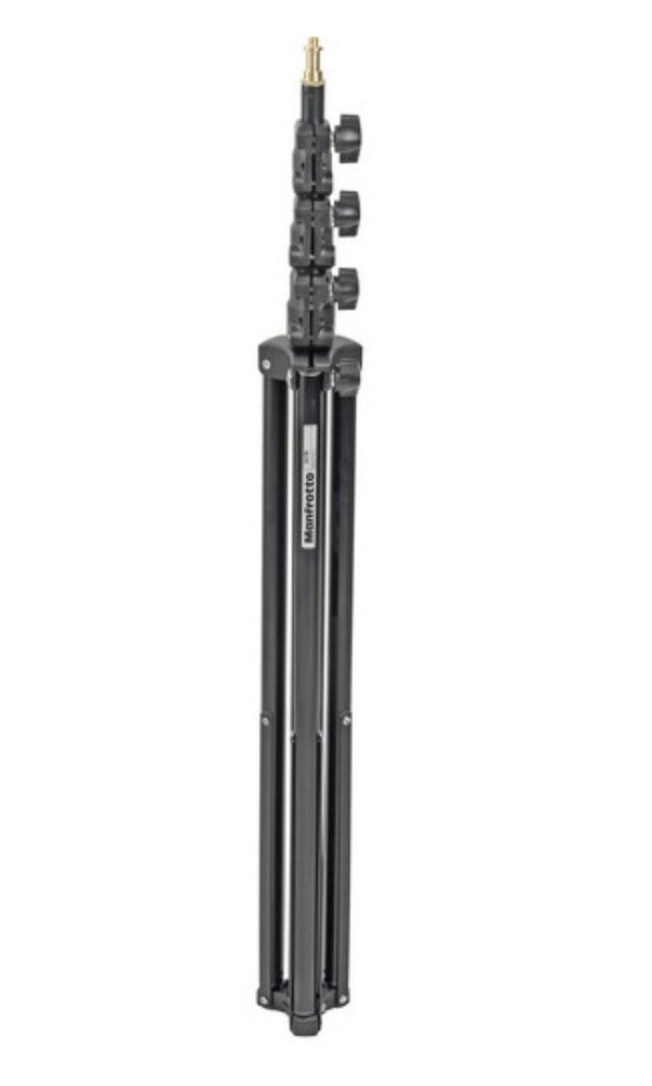 Manfrotto 367B 9ft Basic Light Stand, 4 Section In Black