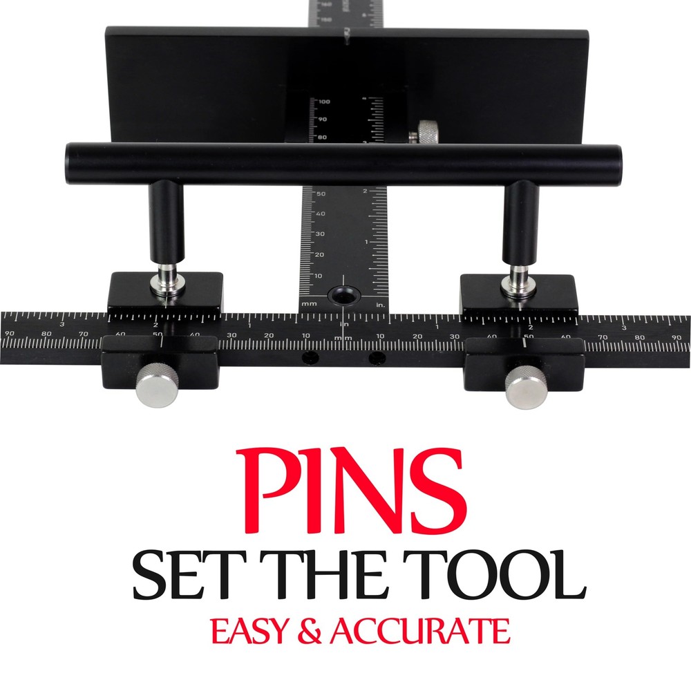 Basic Black Aluminum Alloy Cabinet Hardware Jig for Effortless Handles, Pulls,