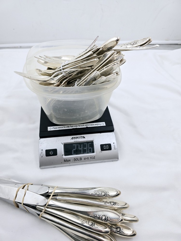 Towle Sterling Silver Flatware 2436g Without Knives BELOW MELT 60 pc