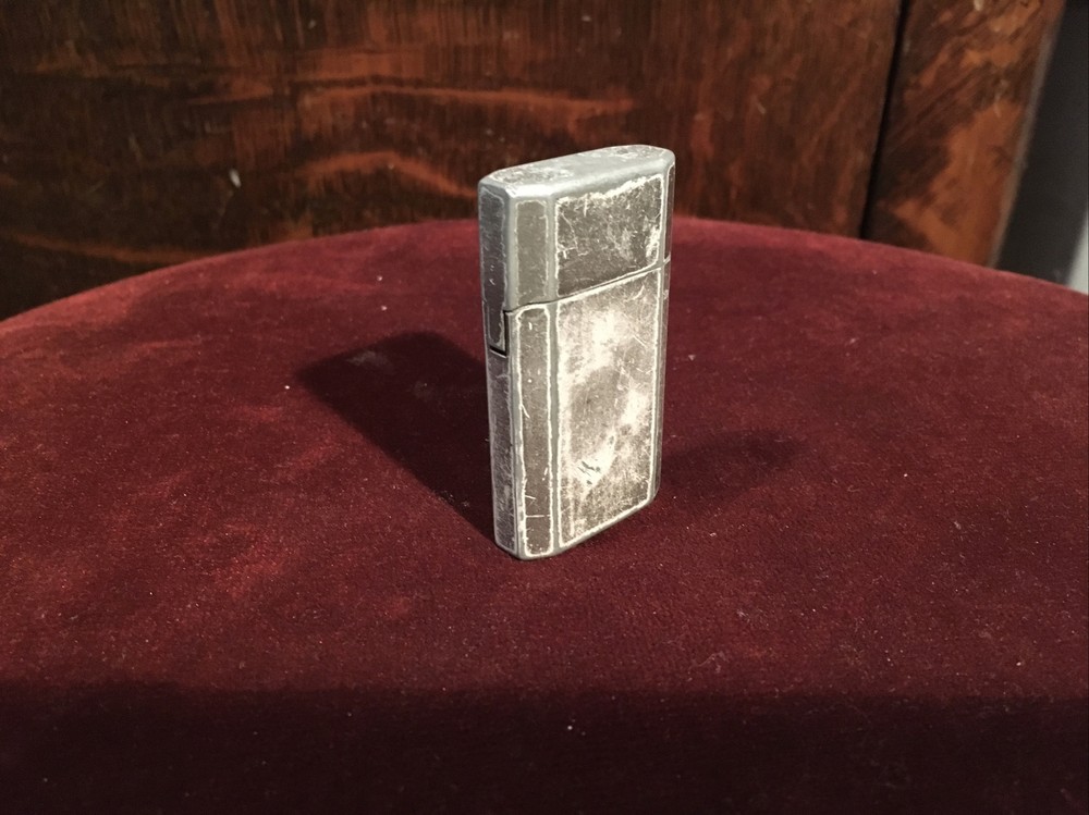 Vintage Ronson Jet Lite Butane Lighter Refillable Silver Tone